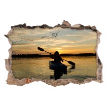 Vinilos pared rota 3d kayak